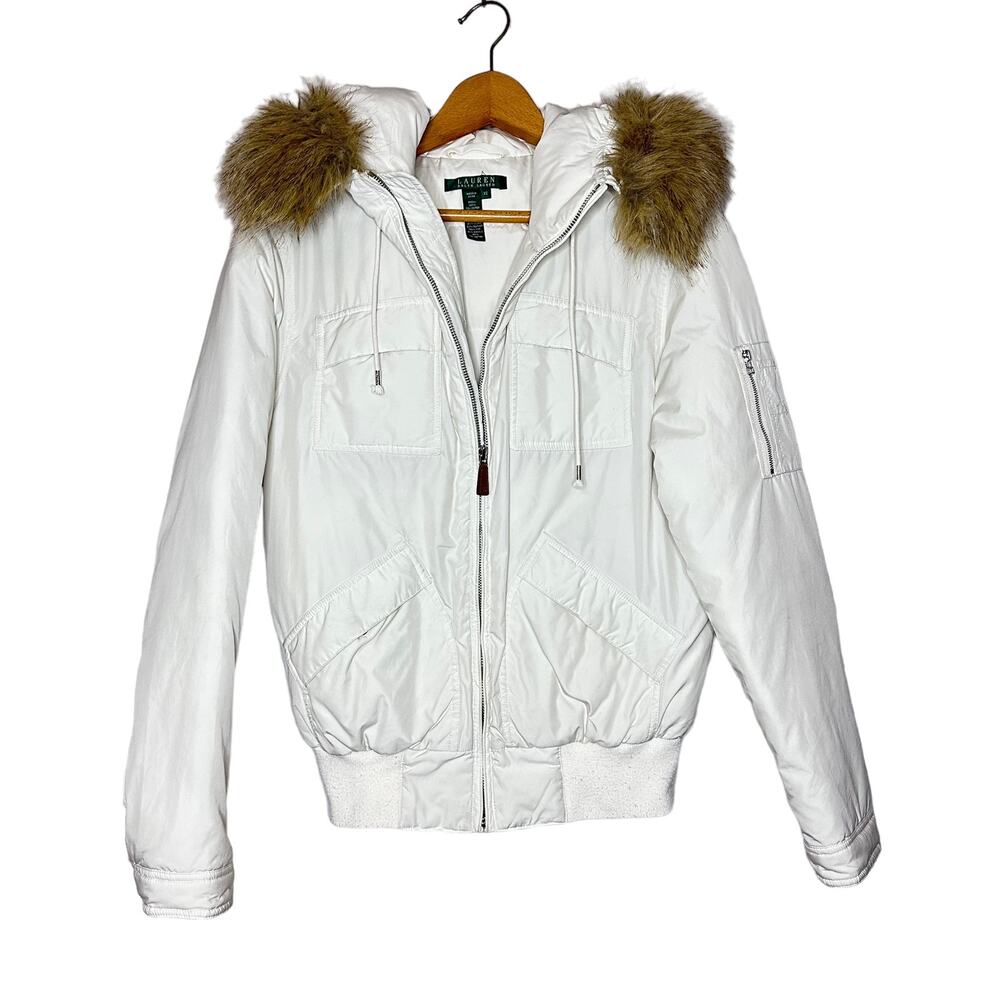 Lauren Ralph Lauren puffer down coat white size XS